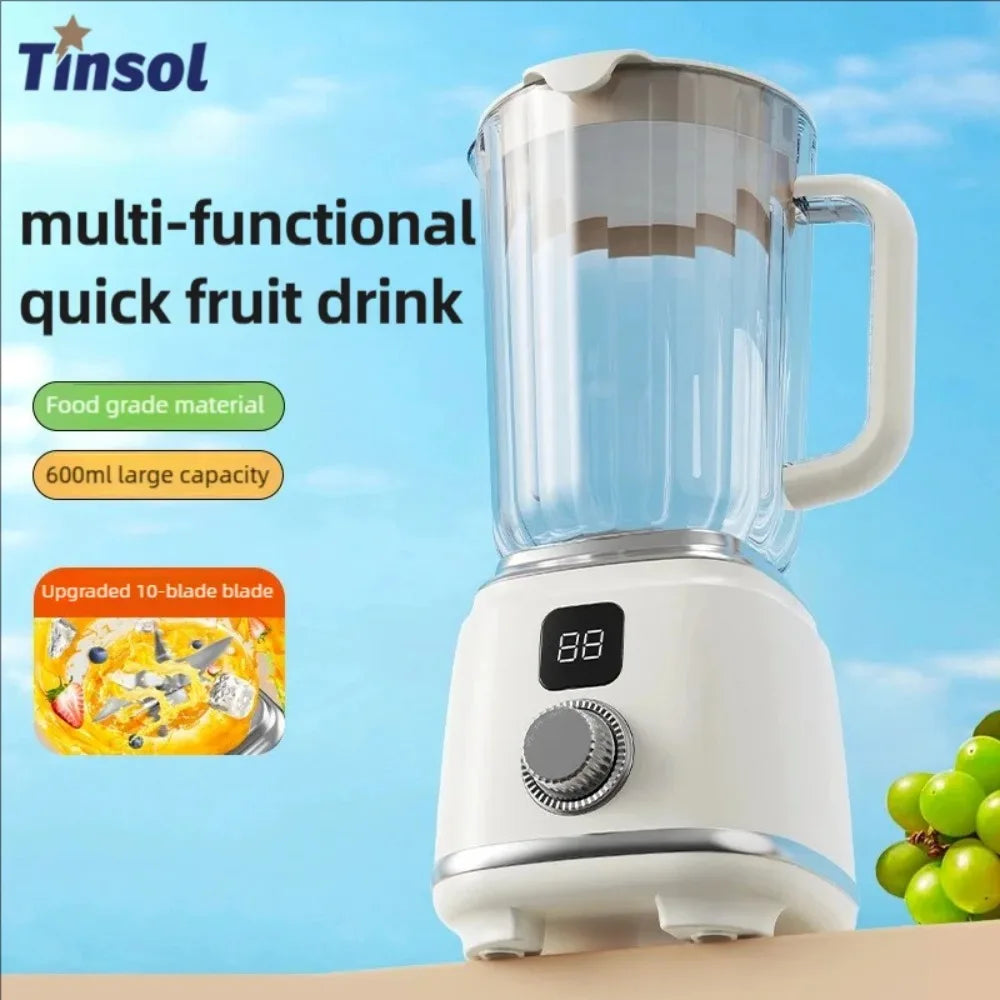 TINSOL New Household multi-functional blender with 3000mAh large-capacity battery, ten blades Extractor kitchen utensils
