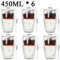 2-18PCS Double Wall High Borosilicate Glass Mug Heat Resistant Tea Milk Juice Coffee Water Cup Bar Drinkware Gift Creativity Set